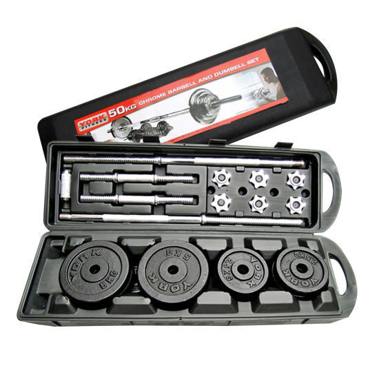 Cast Iron Barbell & Dumbbell Set 50kg