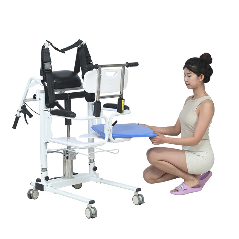Hydraulic transfer chair seat cushion demonstration
