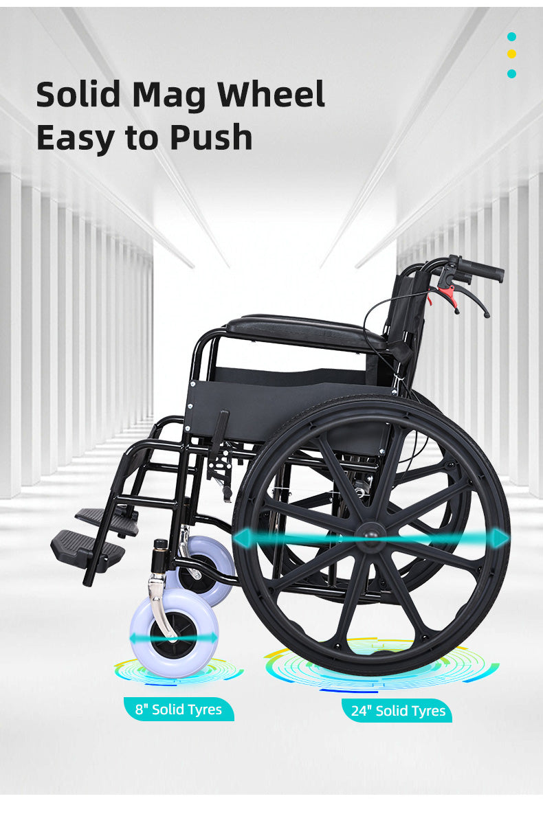 Manual Wheelchair – Carbon Steel Edition