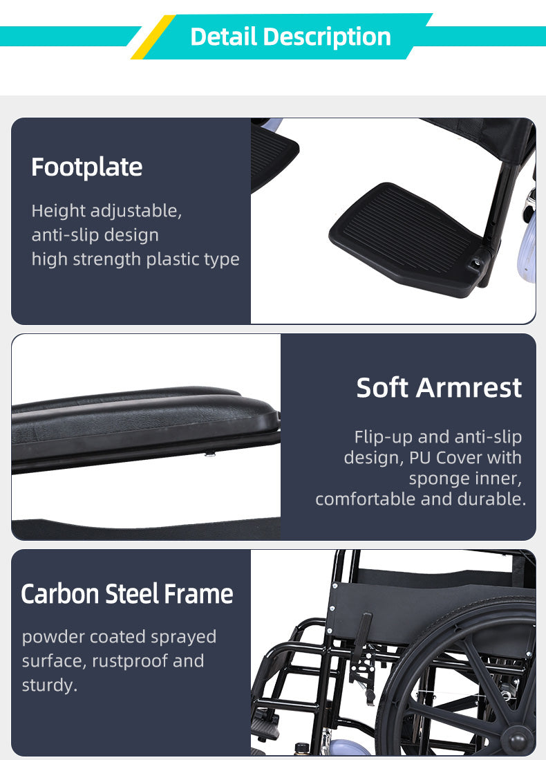 Manual Wheelchair – Carbon Steel Edition