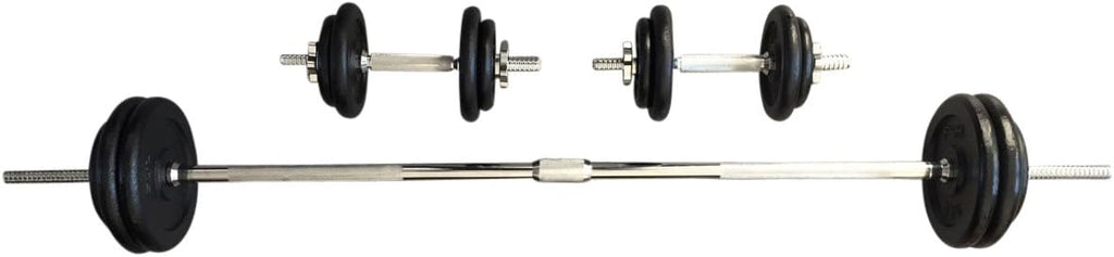 Cast Iron Barbell & Dumbbell Set 50kg