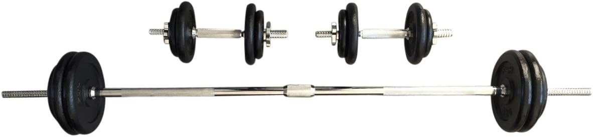Cast Iron Barbell & Dumbbell Set 50kg