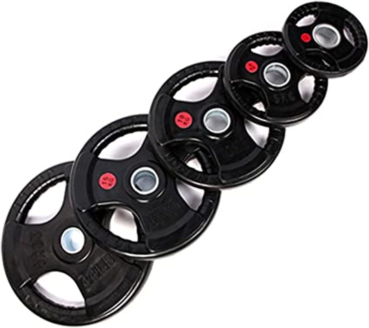 Olympic Weight Plate 50mm - Tri Grip Rubber Coated (Pair)