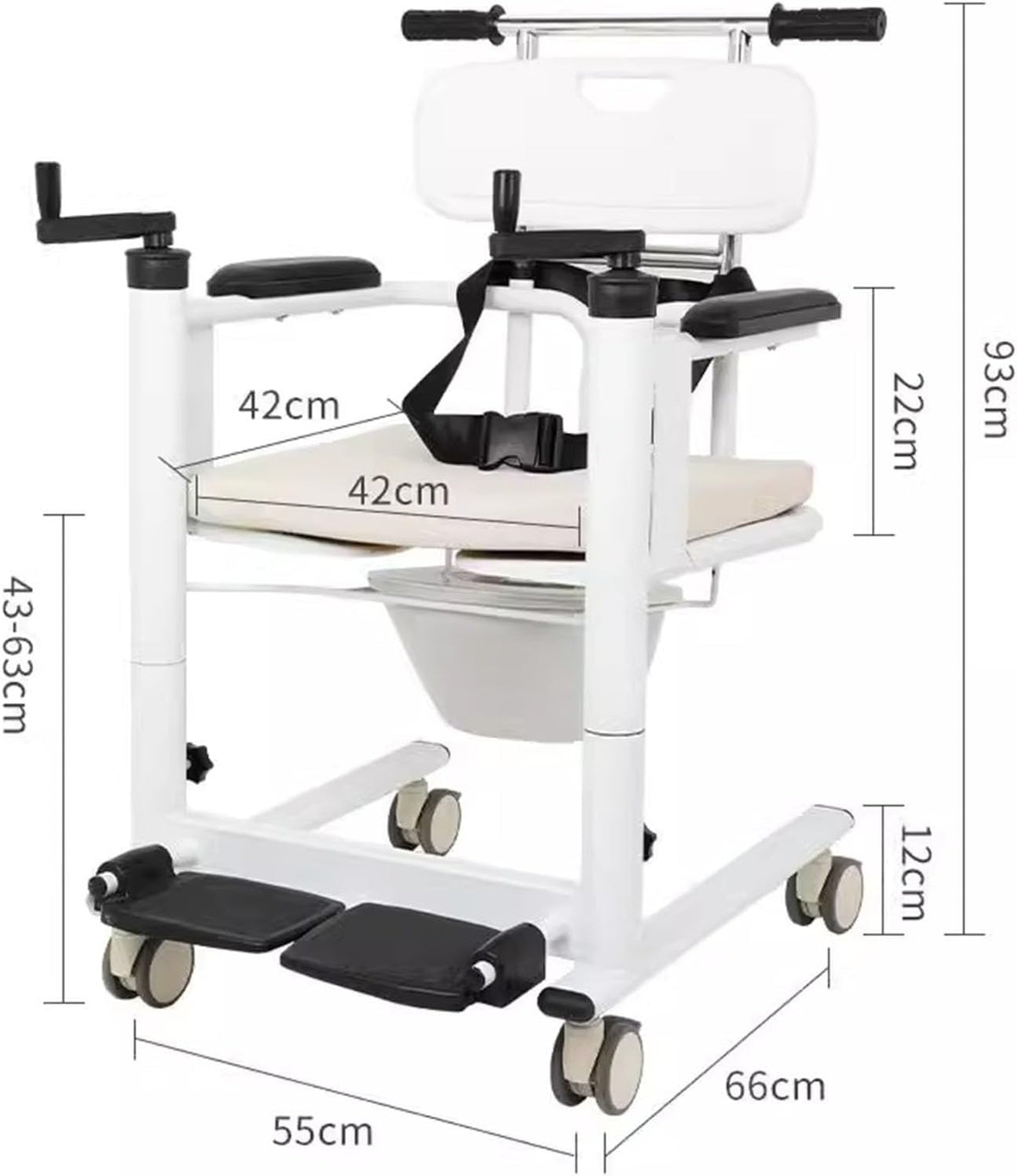 Manual Transfer Chair dimensions