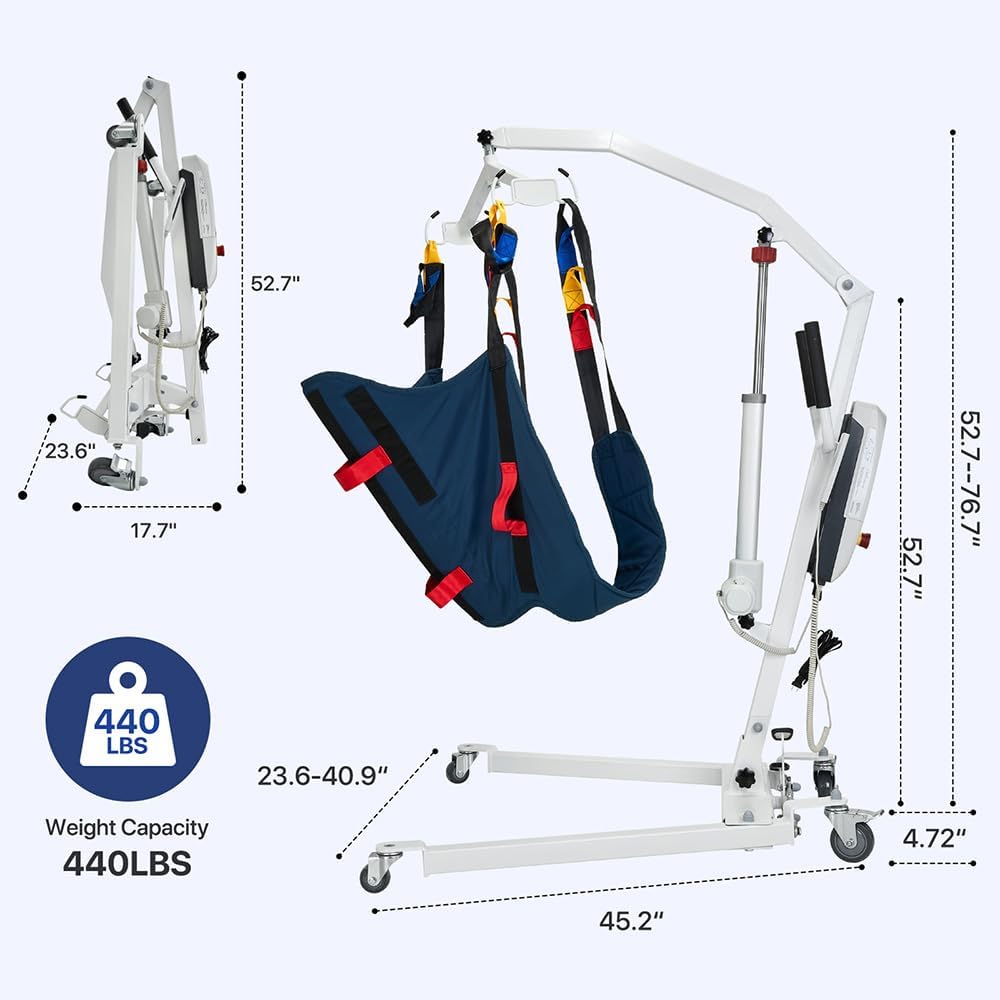 Electric Patient Lift - Caregiver in Use