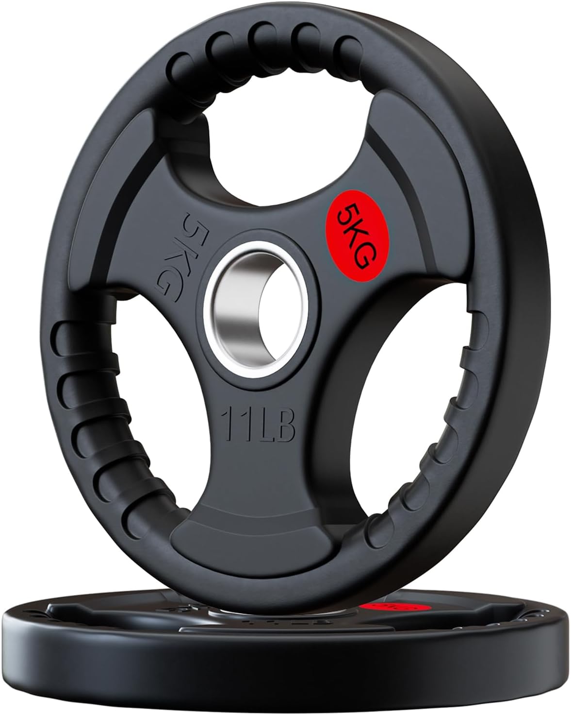 Olympic Weight Plate 50mm - Tri Grip Rubber Coated (Pair)