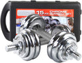 Chrome Dumbbell Set 15kg with Case