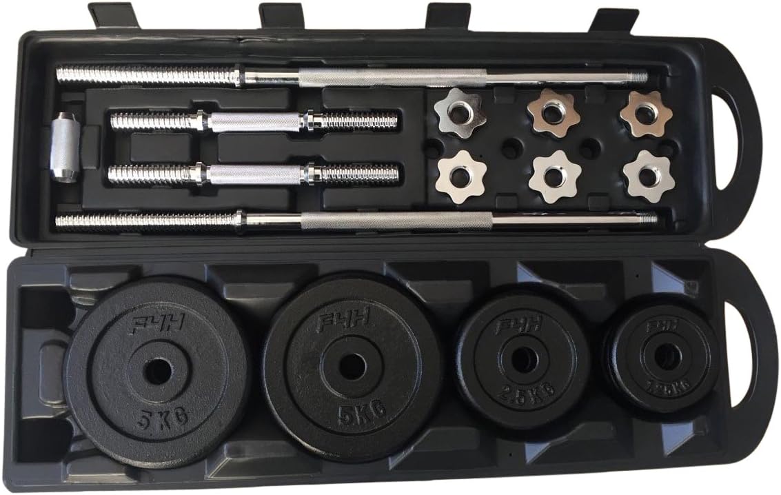 Cast Iron Barbell & Dumbbell Set 50kg