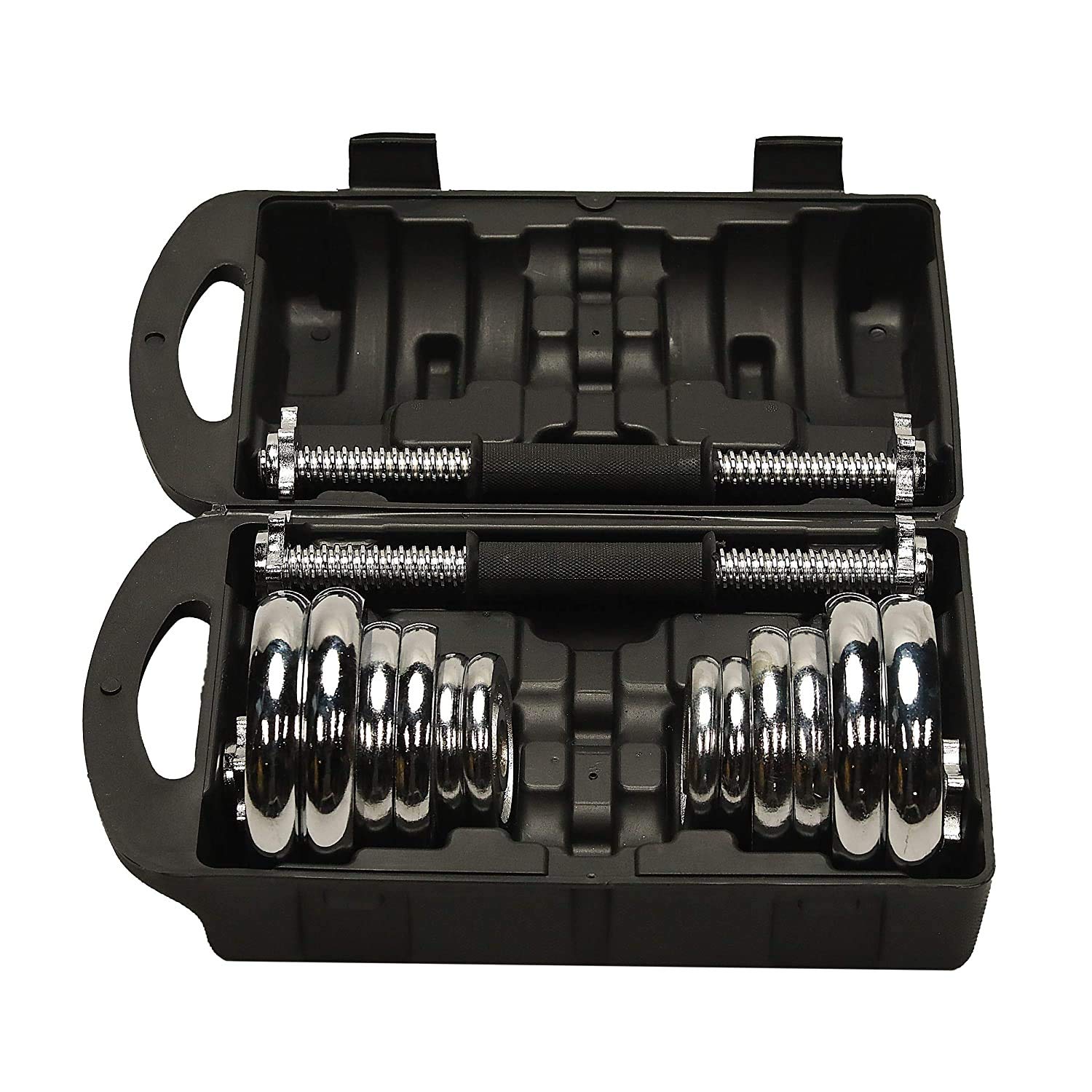 Chrome Dumbbell Set 20kg with Case