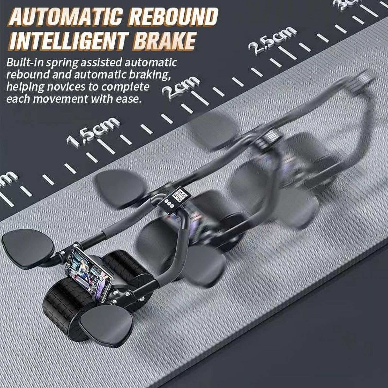 Abs Roller with Elbow Support & Auto Rebound