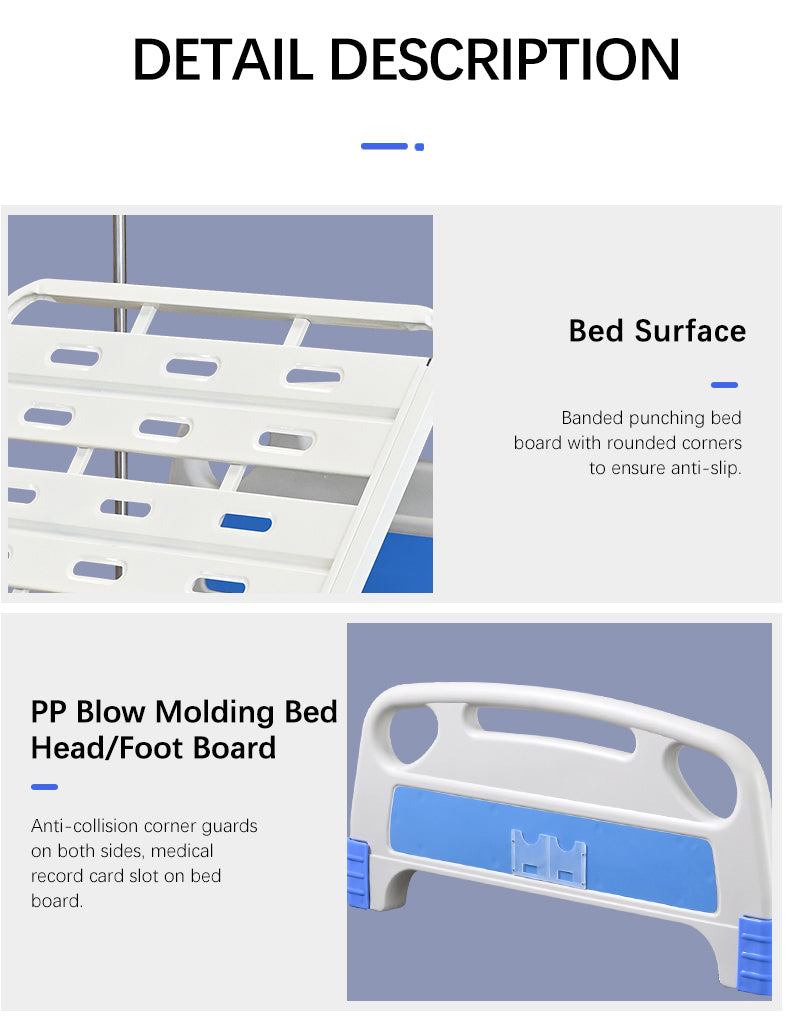 2-Function Manual Medical Bed (with In-Bed Toilet System)