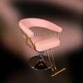 ZIA - Boutique Matte Gold &amp; Pink PU Salon Chair