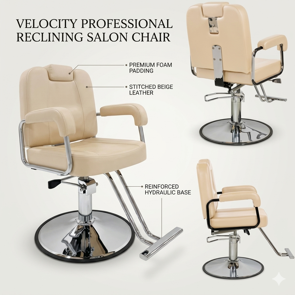 JEZZ - Premium Reclining Salon and Barber Chair