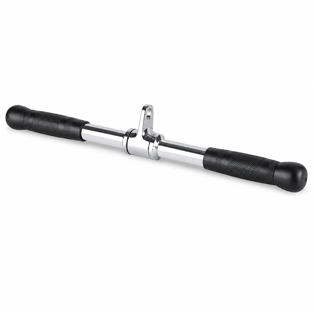 Rotating straight bar cable attachment on white background