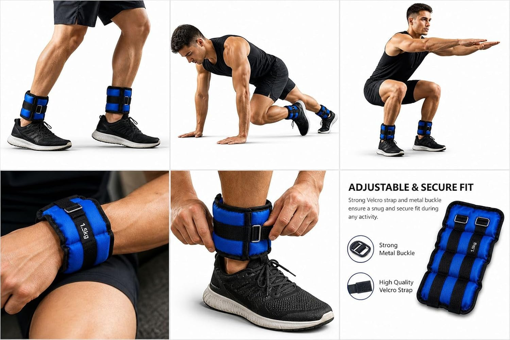 Ankle and wrist weights exercise demonstrations